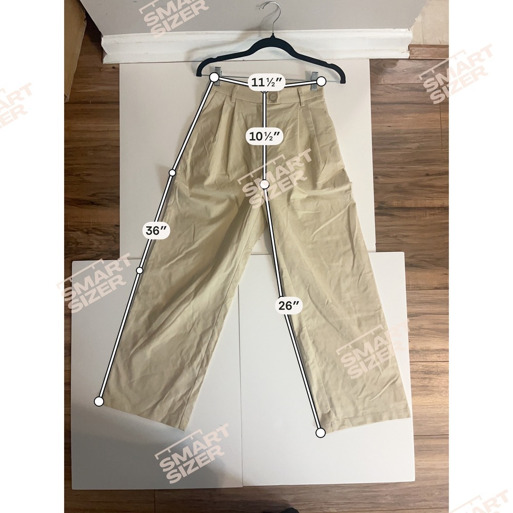 NWT Commense Tan High Waist Pleated Cropped Trouser XS - Picture 5 of 6